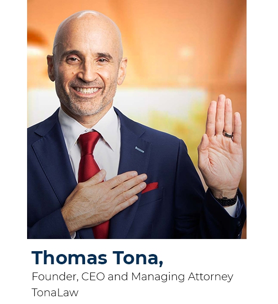 Thomas Tona, Founder, CEO, and Managing Attorney at TonaLaw – New York No-Fault Collections Lawyers